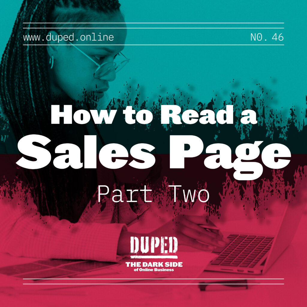How To Read a Sales Page (Part 2)